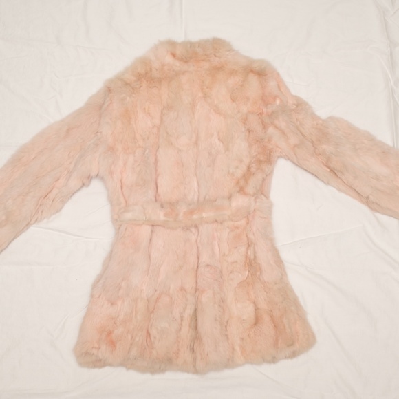 Pink Rabbit Fur Coat - Picture 2 of 4